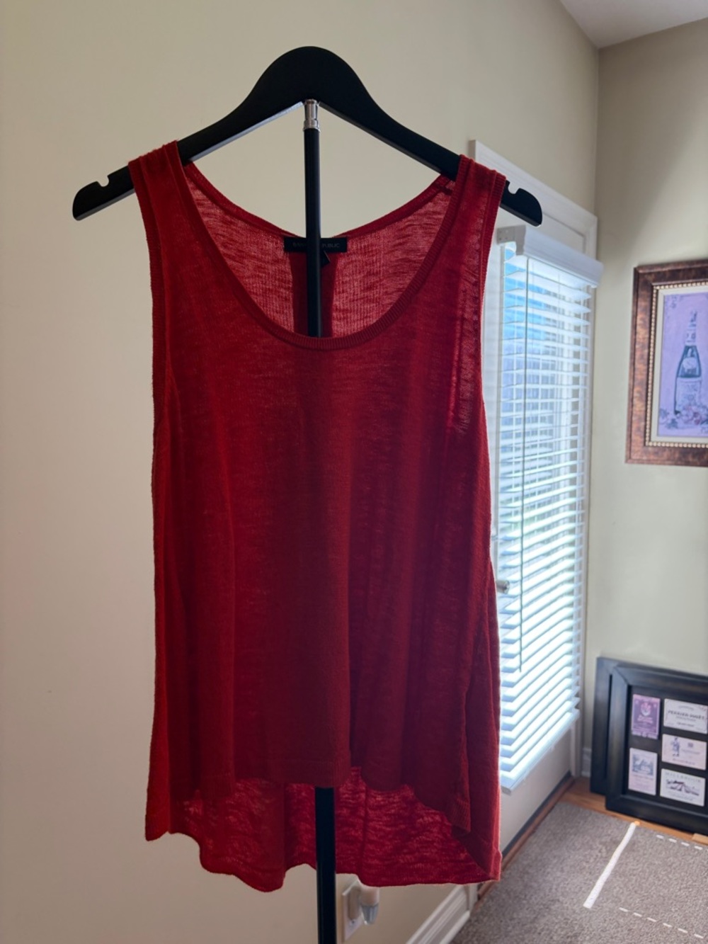 Banana Republic Deep Red Sleeveless Tank Top